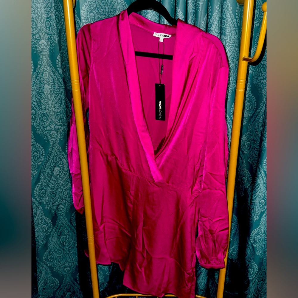 Fashion Nova Satin Romper